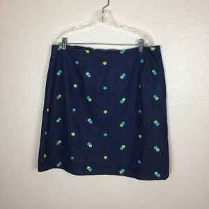 California Concepts Women Denim Blue Floral Skirt